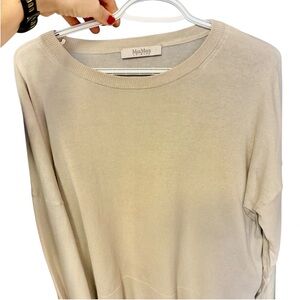 Max Mara Leisure Ivory Silk Cotton Knit Sweater